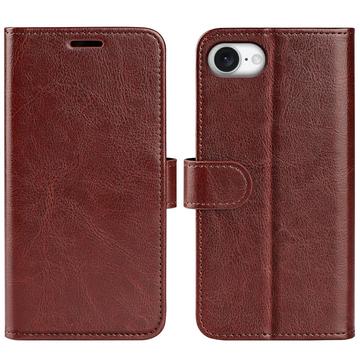 iPhone 16e Wallet Case Magnetic Closure - Brown