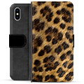 iPhone X / iPhone XS Premijum Futrola-Novčanik - Leopard