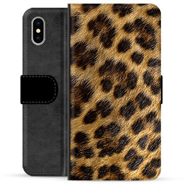iPhone X / iPhone XS Premijum Futrola-Novčanik - Leopard