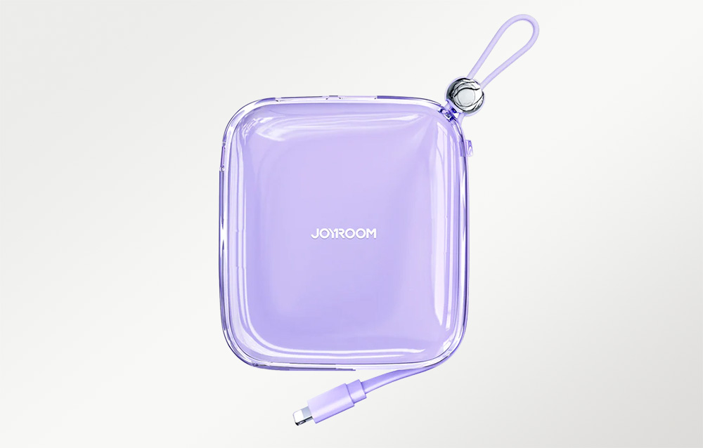 Joyroom Jelly JR-L005 Lightning Power Bank 10000mAh - USB-C, USB-A Ports - Purple