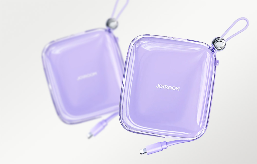 Joyroom Jelly JR-L005 Lightning Power Bank 10000mAh - USB-C, USB-A Ports - Purple