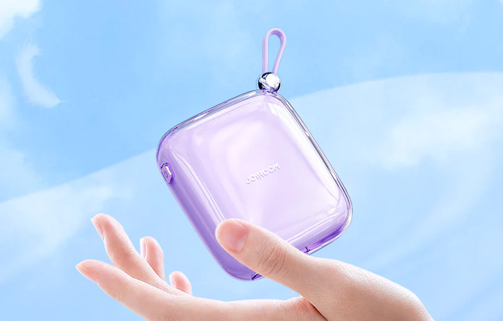 Joyroom Jelly JR-L005 Lightning Power Bank 10000mAh - USB-C, USB-A Ports - Purple